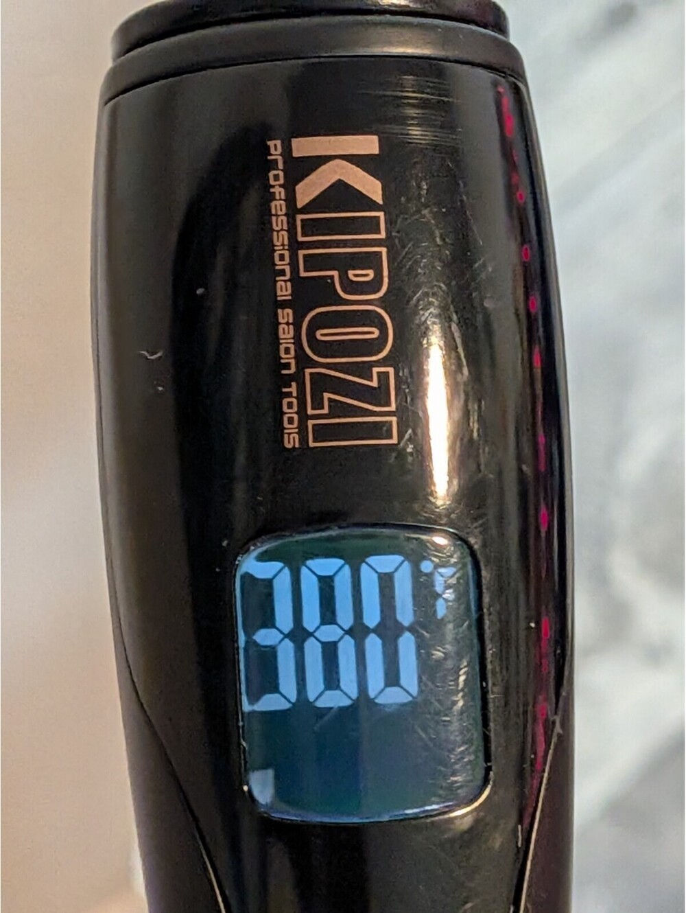 KIPOZI Professional Titanium Flat Iron Digital Hair Straightener 170-450°F Black